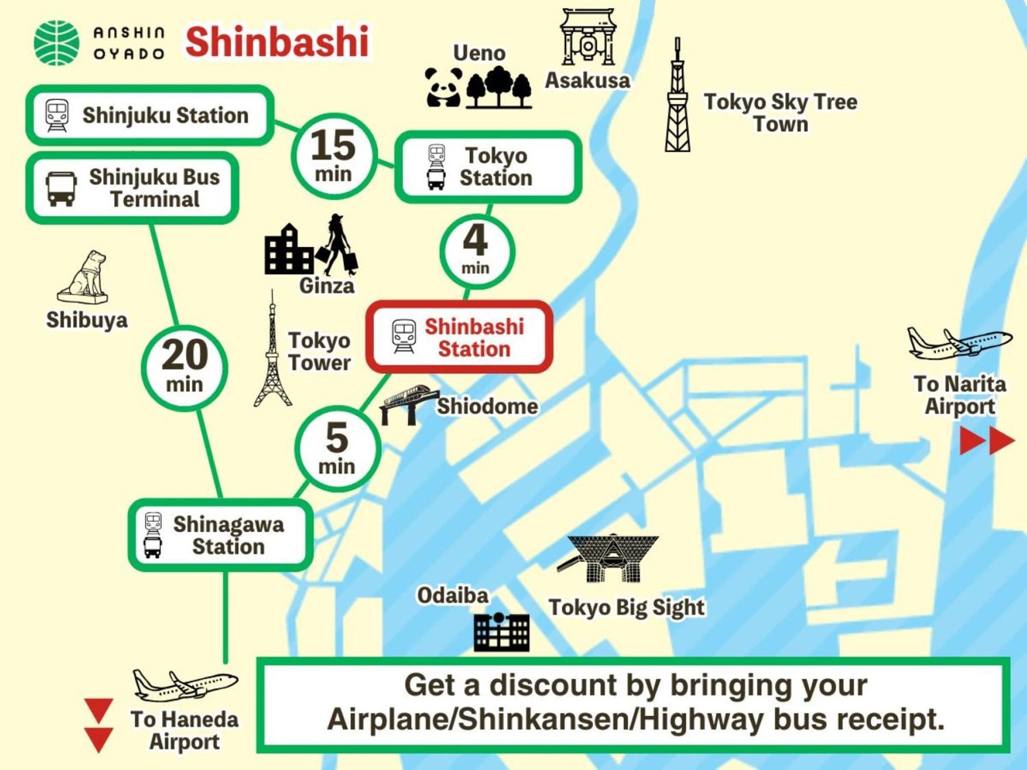 Anshin Oyado Shinbashi Ekimaeten طوكيو المظهر الخارجي الصورة